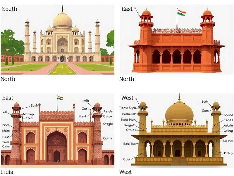 Nutmeg Odyssey regional variations showing different architectural styles from North, South, East and West India